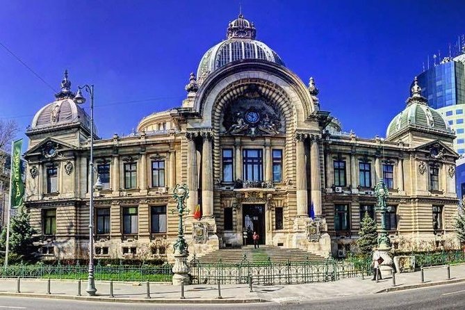 4h Bucharest Panoramic Private Tour by Car with Photo Stops - The Romanian Athenaeum adds music and ornament