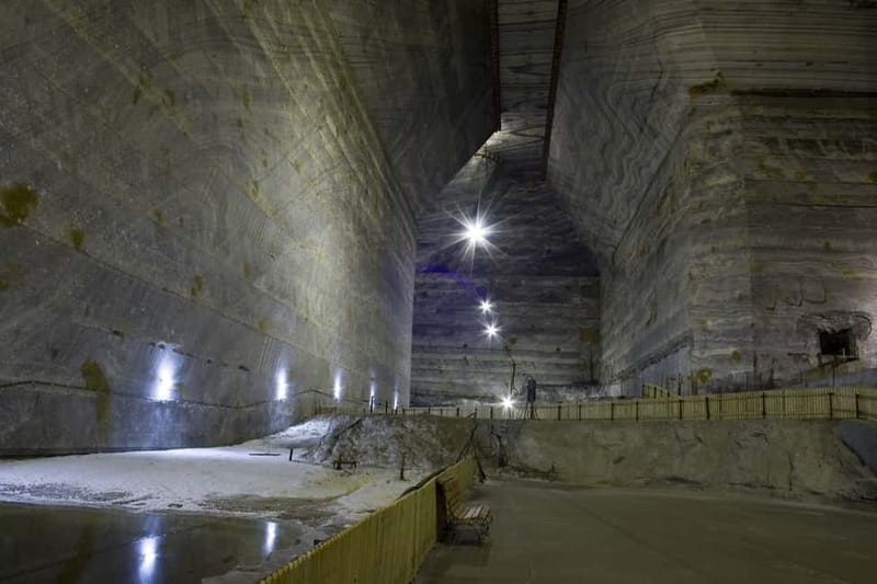 Bucharest: Salt Mine Guided Day Trip to Slănic - The salt mountain and the mine’s visual scale