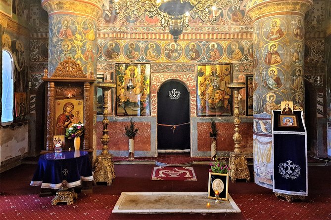 Mystical Monasteries, Dracula's Tomb and Mogosoaia Lake Palace - Private Tour - Leaving Bucharest through University’s Square
