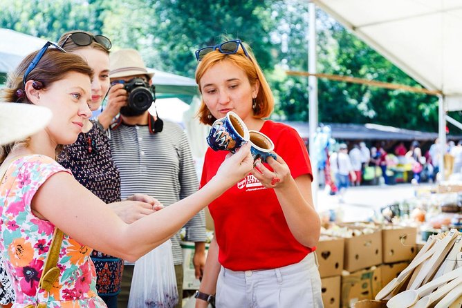 Taste Bucharest: A Food Lover's Tour of Markets & Neighbourhoods - Mici, mustard, beer, and a Wallachian doughnut