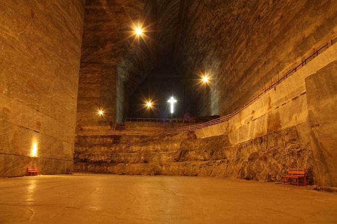 The Salt Mines, The Winery, The Muddy Volcanoes! The Fixers Private Tour - Entering the Unirea Salt Mine at 208 meters